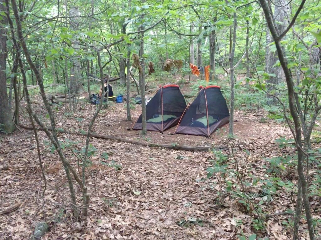 Our dispersed camping site for day 3, high on a ridge.